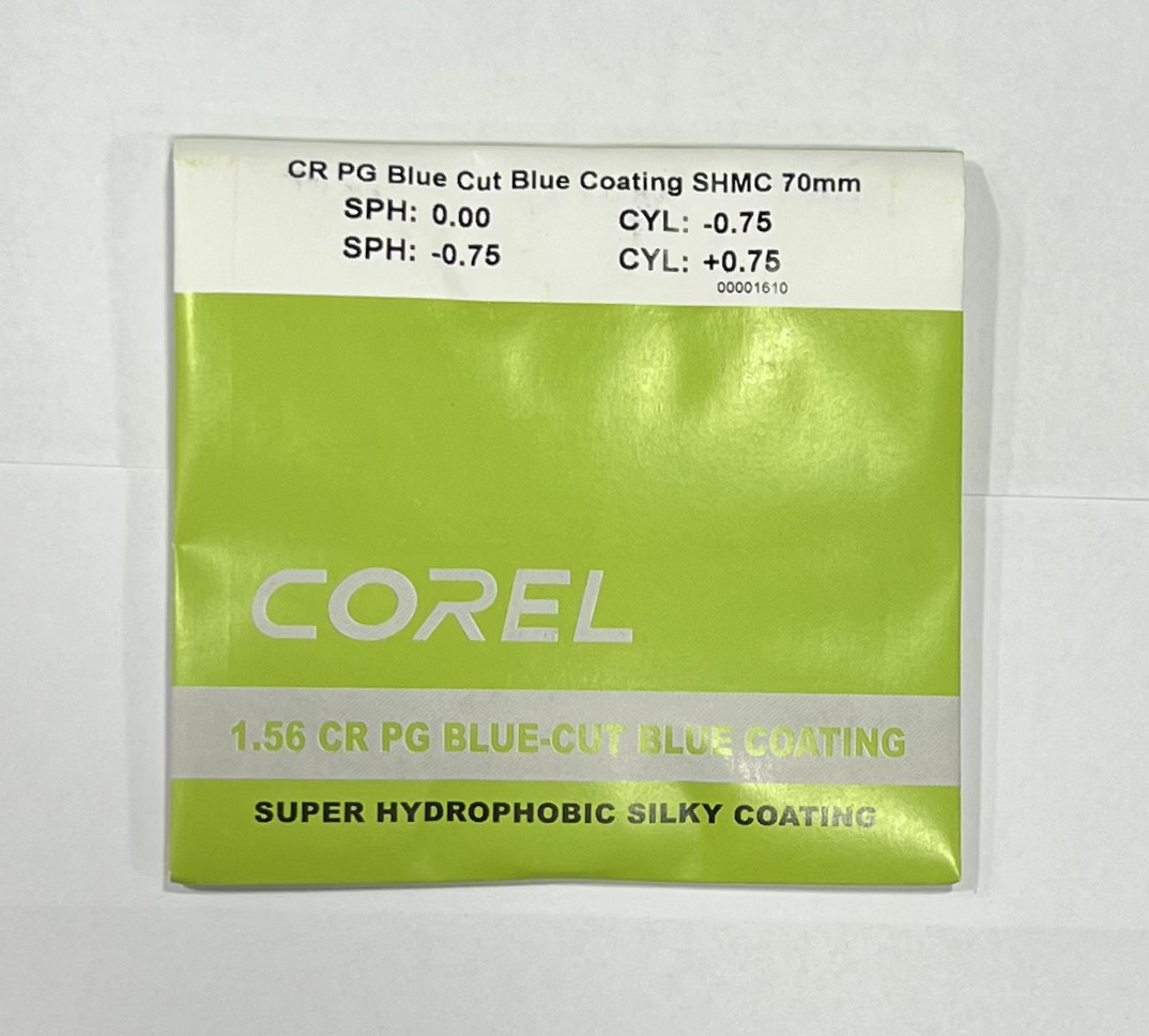 2. Corel Photogrey Blue Cut Blue Coating Single Vision